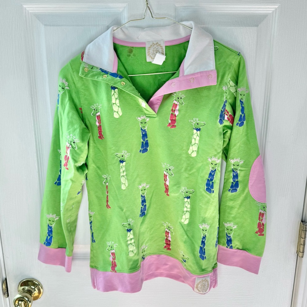 NWOT The Beaufort Bonnet Company Colorful Giraffe long sleeve Sz 8